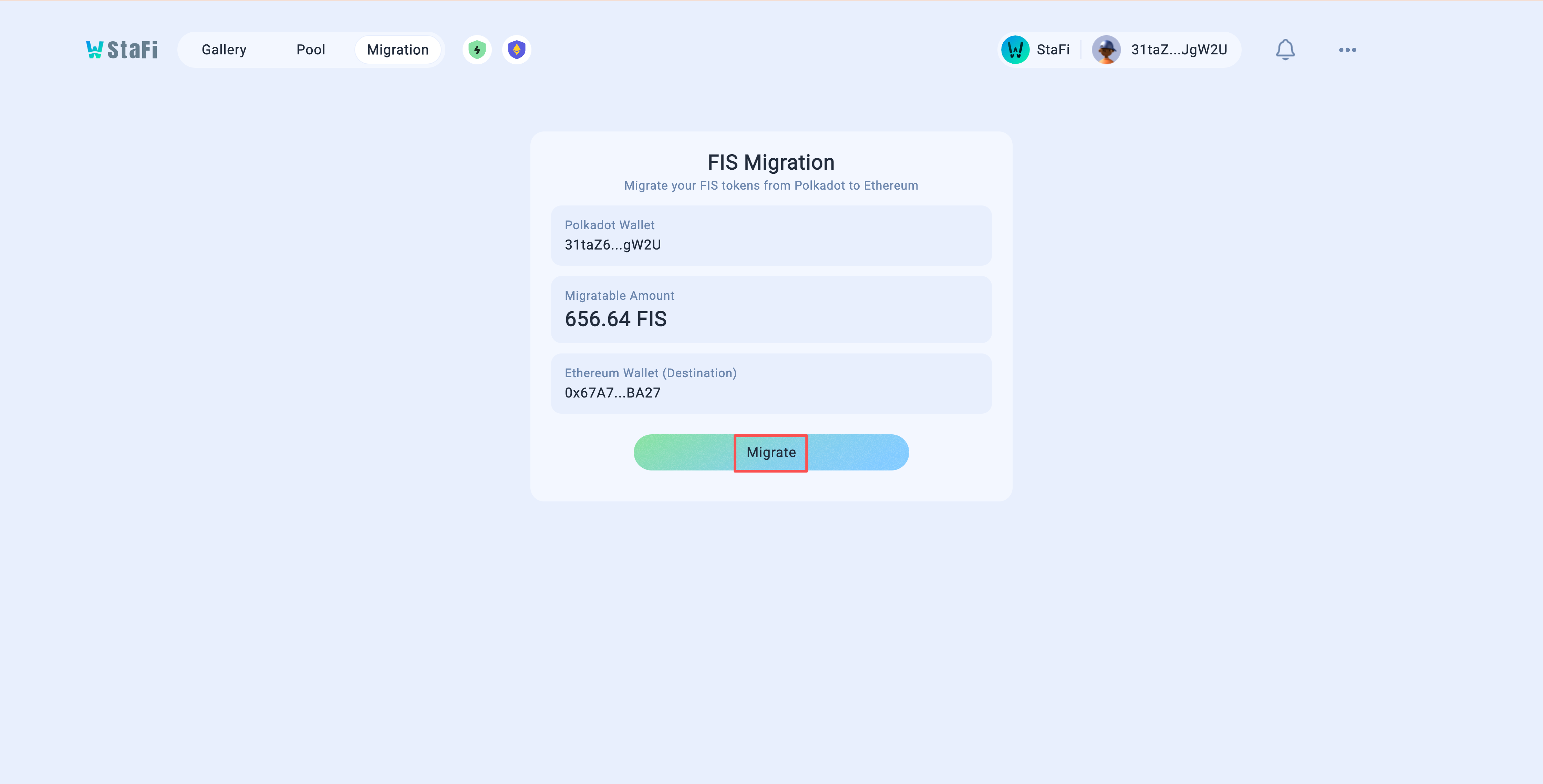 Confirm and migrate