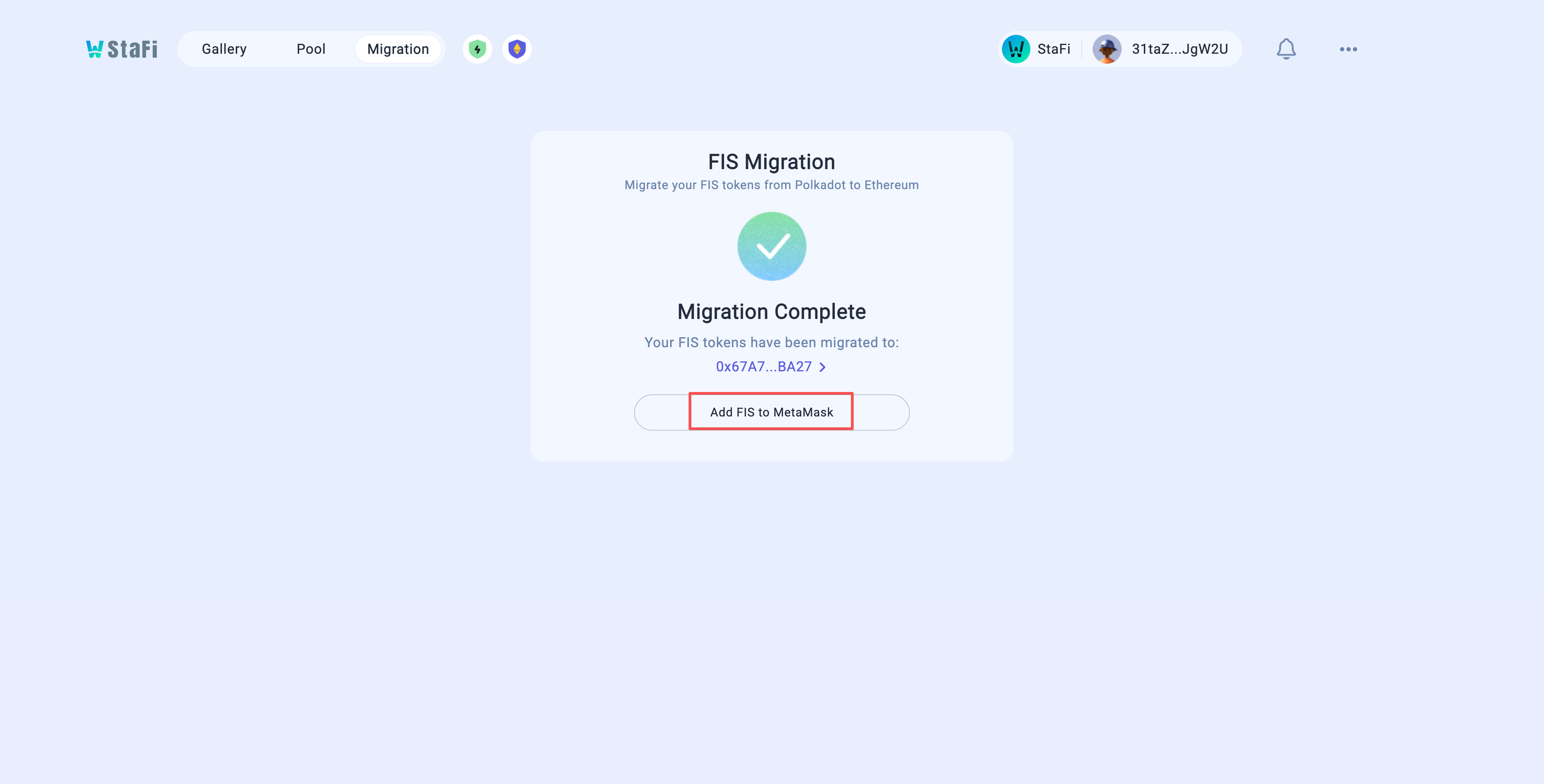 Add FIS to MetaMask